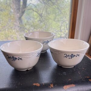Dresden Cranberry Bowl manufactured by Homer Laughlin Vintage 3 Set